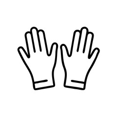 Obraz premium Icon of gardening gloves Symbolizing Protection and Care 