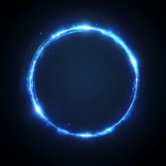 Obraz premium Abstract Blue Circle Frame Design