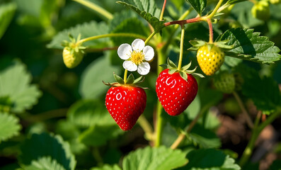 wild strawberry in the garden