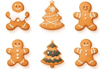 Delicious gingerbread cookies with festive designs perfect for holiday celebrations