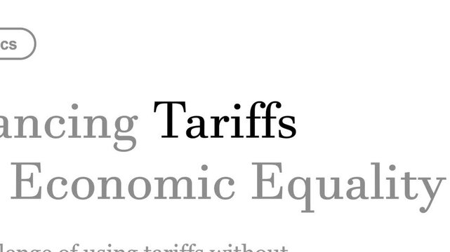 Animation Showing Tariffs News Sequence, Zooming In