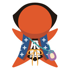 さるぼぼのイラスト