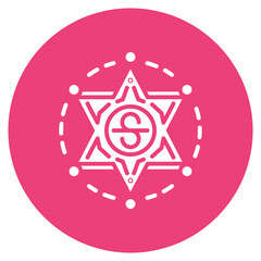 Sheriff Badge Vector Icon