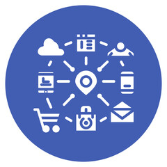 Cross Channel Marketing Vector Icon