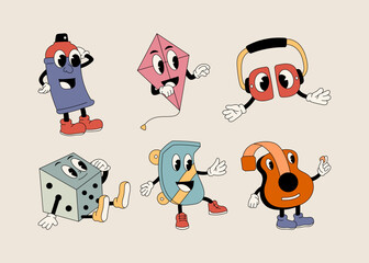 Playful Objects with Personality Featuring Fun and Expressive Cartoon Characters