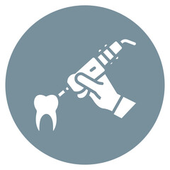 Dental Laser Treatment Vector Icon