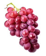 Fototapeta premium bunch of red grapes isolated on white or transparent png