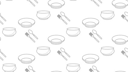 Kitchen utensils seamless pattern background. Kitchen set seamless pattern. Doodle of kitchen set, cooking utensils seamless pattern. Perfect for fabrics, textiles, wallpaper, decor, print, packaging