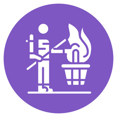 Firefighter Rescue Basket Vector Icon