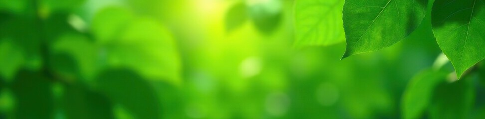 Green leaf background with blurred leaves and circular bokeh, abstract from beautiful leaves, green nature concepts for design images and computer screens,  bokeh,  background