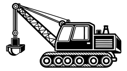 Naklejka premium crane white background
