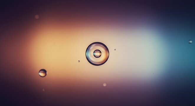 Abstract Water Droplets Soft Light Background. AI Generated