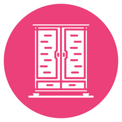 Chemical Storage Cabinet Vector Icon