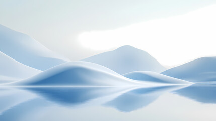 Abstract Winter Mountain Landscape
