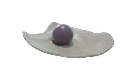 Quahog pearl in venus clam