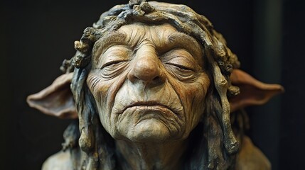 Obraz premium sculpture of a goblin man