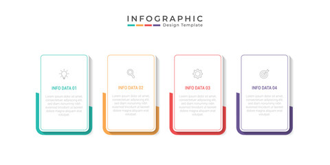 vector illustration Infographic design template with icons and 4 options or steps. Can be used for process, presentations, layout, banner,info graph.
