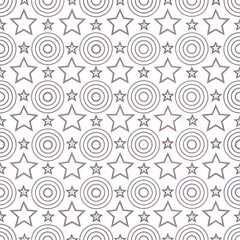Seamless pattern, Bright and colorful seamless pattern of star ripples with echoing waves for creative projects.