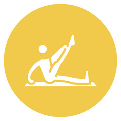 Single Leg Stretch Vector Icon