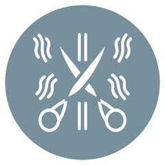 Obraz premium Hair Cutting Techniques Vector Icon