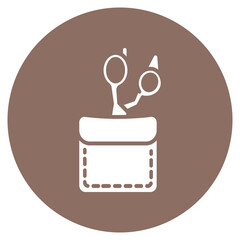 Hair Scissors Holster Vector Icon