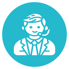 Salon Receptionist Vector Icon