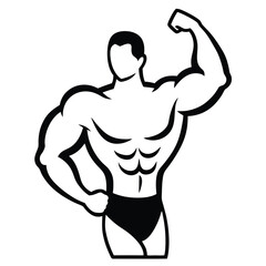 Obraz premium muscular male body