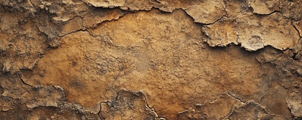 A close-up view of soil texture with detailed organic patterns and rough surfaces.