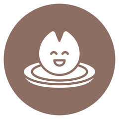 New Year Fortune Cookie Vector Icon