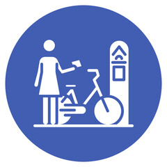 Bicycle Sharing Station Vector Icon