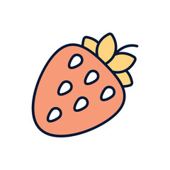 Strawberry Vector icon