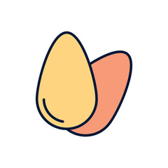 Almond Vector icon