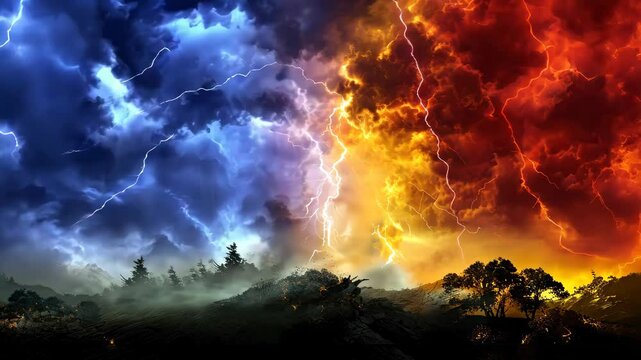 The battle between good and evil The Great Controversy background environment 4K