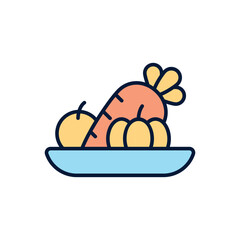 Organic food Vector icon