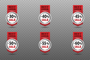 Obraz premium Set of banners super sale and discounts.