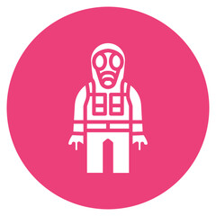 Chemical Warfare Suit Vector Icon