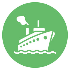 Passenger Ship Vector Icon