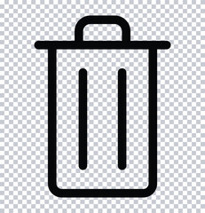 Trash can, delete line icon. Trash bin. Vector isolated icons. delete button. Vector. vector trash dusbin sign icon isolated. Bin icon.