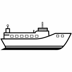 Fototapeta premium single-tanker-ship--white-background