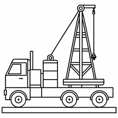 Naklejka premium workover-rigs--white-background 