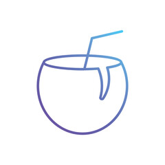 Coconut drink Vector icon