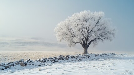 winter landscape with snow,tree