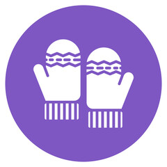 Warm Mittens Vector Icon