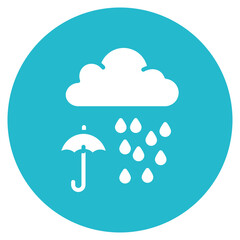 Light Rain Vector Icon