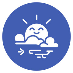 Partly Cloudy Vector Icon