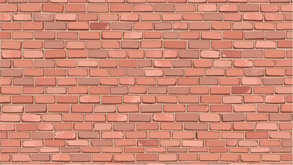 Obraz premium Brick wall background. Realistic brick wall vector illustration with detailed texture. Seamless brick wall. 