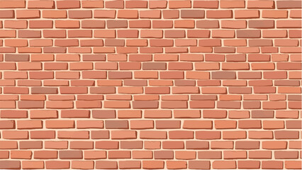 Obraz premium Brick wall background. Realistic brick wall vector illustration with detailed texture. Seamless brick wall. 
