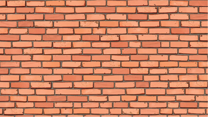 Brick wall background. Realistic brick wall vector illustration with detailed texture. Seamless brick wall. 