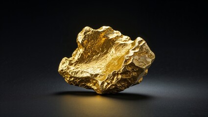 Golden Nugget with Shiny Surface