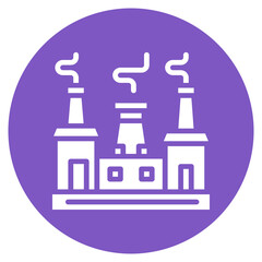 Biomass Power Plant Vector Icon